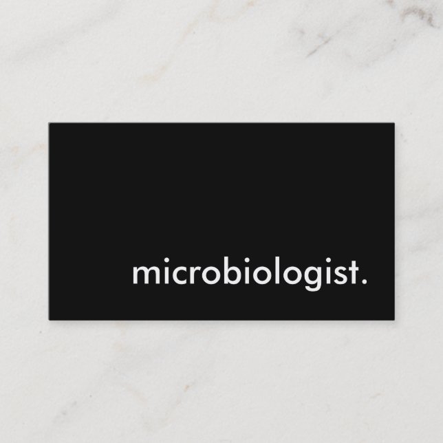 Carte De Visite microbiologiste. (Devant)