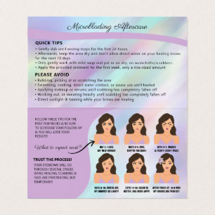 Carte De Visite Microblading Brow post-soins et rendez-vous
