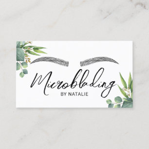 Carte De Visite Microblading Eyebrows Beauté Salon de verdure