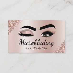 Carte De Visite Microblading Eyebrows Brows Parties scintillant Ro