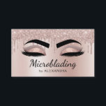 Carte De Visite Microblading Eyebrows Driving Parties scintillant<br><div class="desc">Blush Pink - Rose Gold Sparkly Dripping Parties scintillant Microblading Eyebrows Brows Beauty Carte de visite avec typographie en lettres blanches pour le monogramme. Les Cartes de visite de Parties scintillant Blush Pink et Rose Gold Girly sont parfaits pour un salon moderne, luxueux, minimaliste et élégant. La profession peut être...</div>
