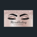 Carte De Visite Microblading Eyebrows Driving Parties scintillant<br><div class="desc">Blush Pink - Rose Gold Sparkly Dripping Parties scintillant Microblading Eyebrows Brows Beauty Carte de visite avec typographie en lettres blanches pour le monogramme. Les Cartes de visite de Parties scintillant Blush Pink et Rose Gold Girly sont parfaits pour un salon moderne, luxueux, minimaliste et élégant. La profession peut être...</div>
