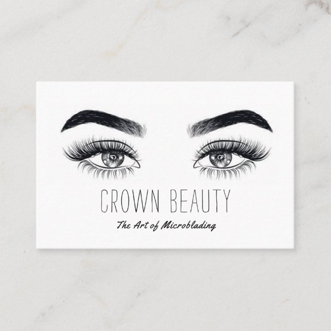 Carte De Visite Microblading Moderne , Sourcils,  Maquillage Perma (Devant)