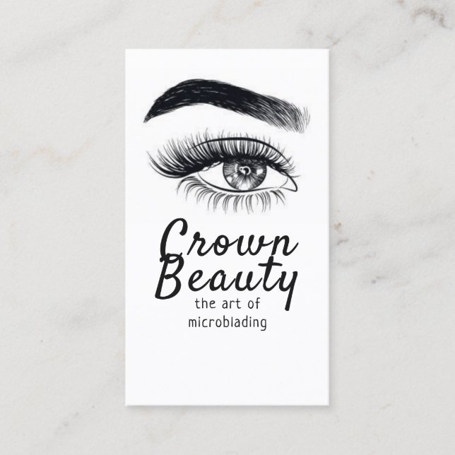Carte De Visite Microblading Moderne , Sourcils,  Maquillage Perma (Devant)