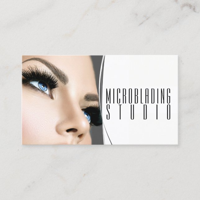 Carte De Visite Microblading Moderne , Sourcils,  Maquillage Perma (Devant)