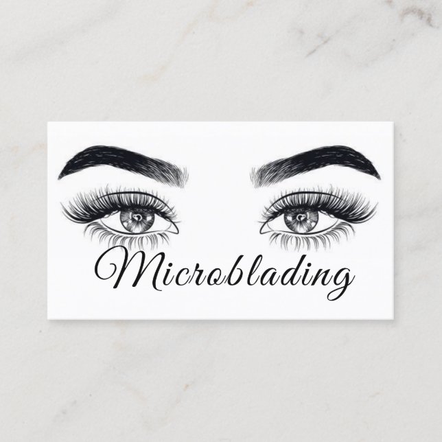 Carte De Visite Microblading Moderne , Sourcils,  Maquillage Perma (Devant)