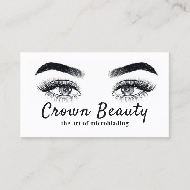 Carte De Visite Microblading Moderne , Sourcils,  Maquillage Perma (Devant)