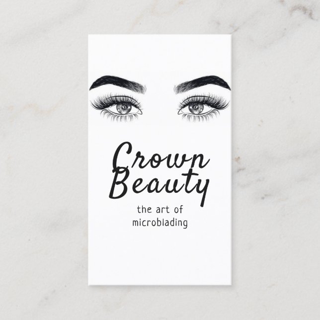 Carte De Visite Microblading Moderne , Sourcils,  Maquillage Perma (Devant)