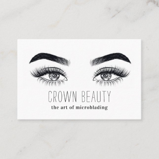 Carte De Visite Microblading Moderne , Sourcils,  Maquillage Perma (Devant)