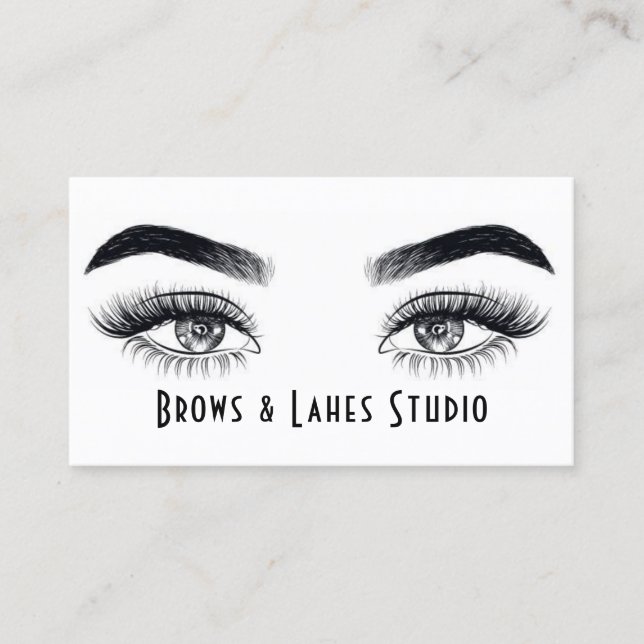 Carte De Visite Microblading moderne, sourcils, maquillage permane (Devant)