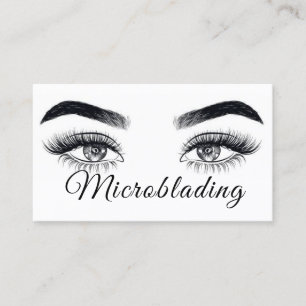 Carte De Visite Microblading moderne, sourcils, maquillage permane