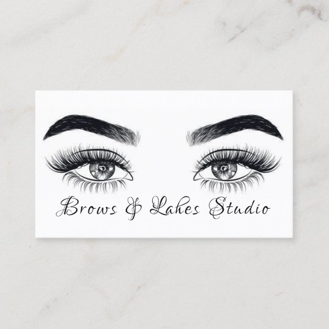 Carte De Visite Microblading moderne, sourcils, maquillage permane (Devant)