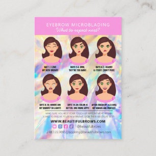 Carte De Visite Microblading post-soins Crystal Holographie