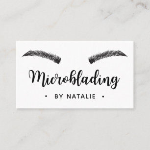 Carte De Visite Microblading Semi - Maquillage permanent Blanc Min