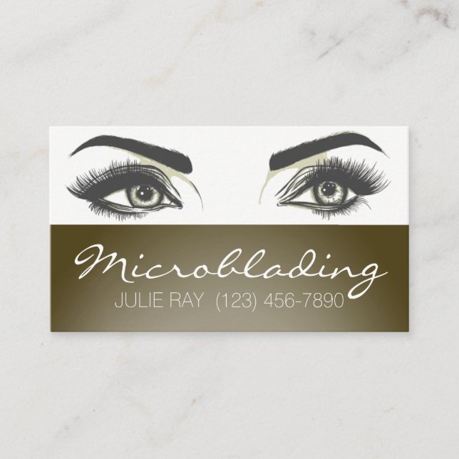 Carte De Visite Microblading , Sourcils, Tatouage, Maquillage Perm (Devant)