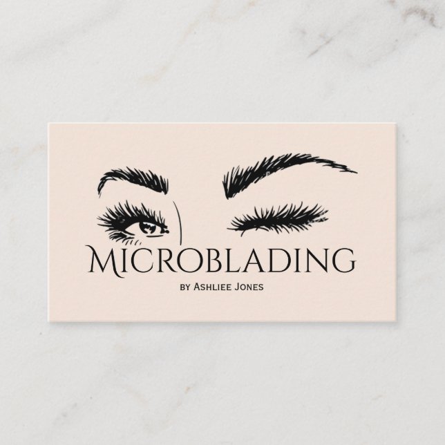 Carte De Visite Microblading, sourcils, tatouage, Maquillage perma (Devant)