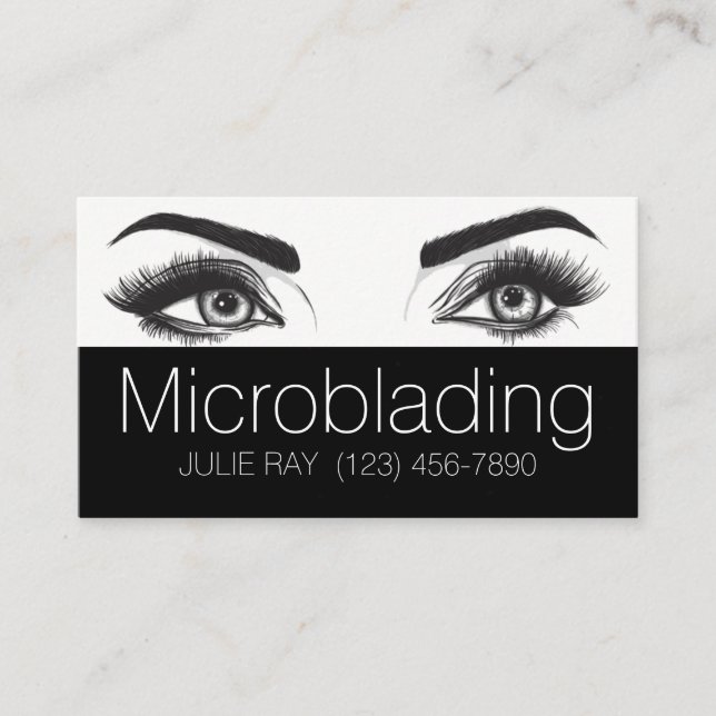 Carte De Visite Microblading, sourcils, tatouage, Maquillage perma (Devant)