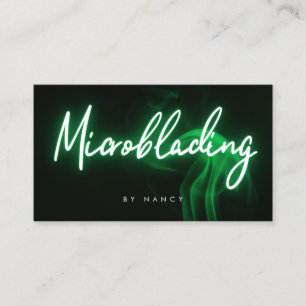 Carte De Visite Microblading Vert Néon