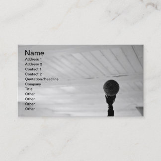 Carte De Visite Microphone