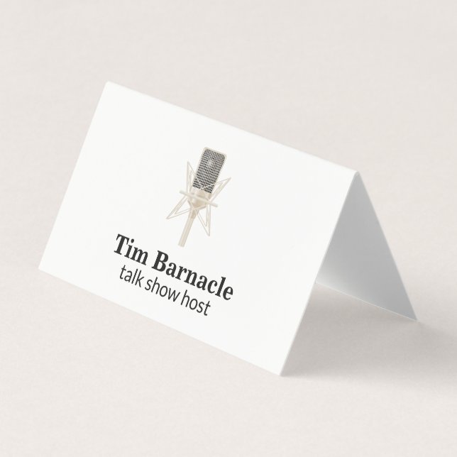 Carte De Visite Microphone / Animation / Podcast (Devant)
