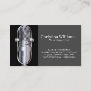 Carte De Visite Microphone Chanteur Animateur