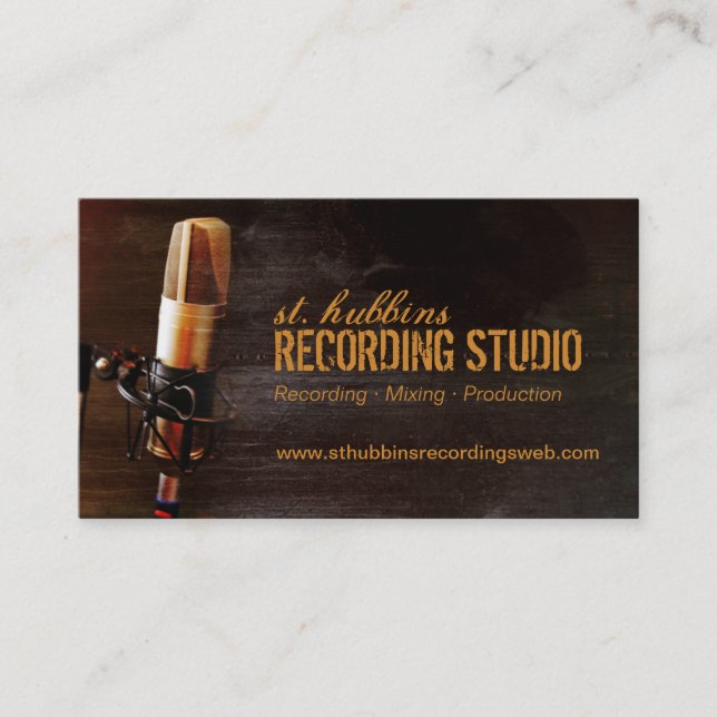 Carte de visite microphone Music Studio (Devant)