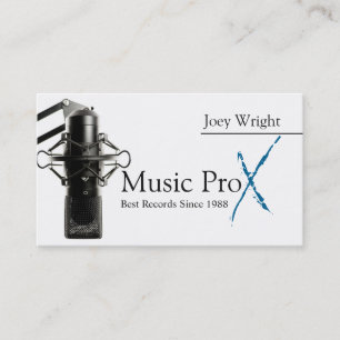 Carte De Visite Microphone Professionnel de Studio d'Enregistremen