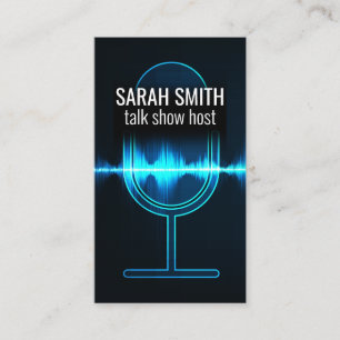 Carte De Visite Microphone Vague audio numérique