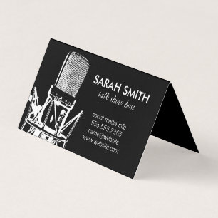 Carte De Visite Microphone Vlogger Podcast