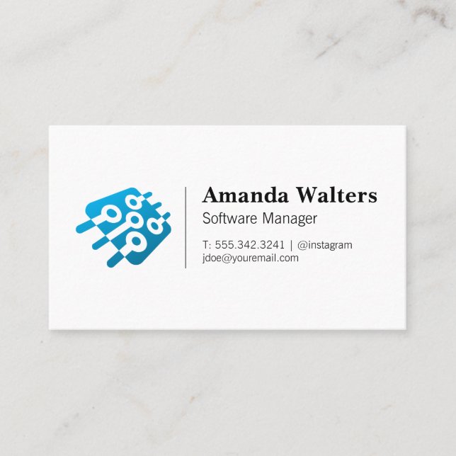 Carte De Visite Micropuce technique | Matériel logiciel | Ingénieu (Devant)