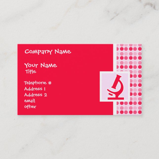 Carte De Visite Microscope (Devant)