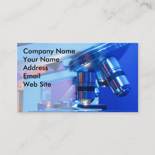 Carte De Visite Microscope scientifique (Devant)