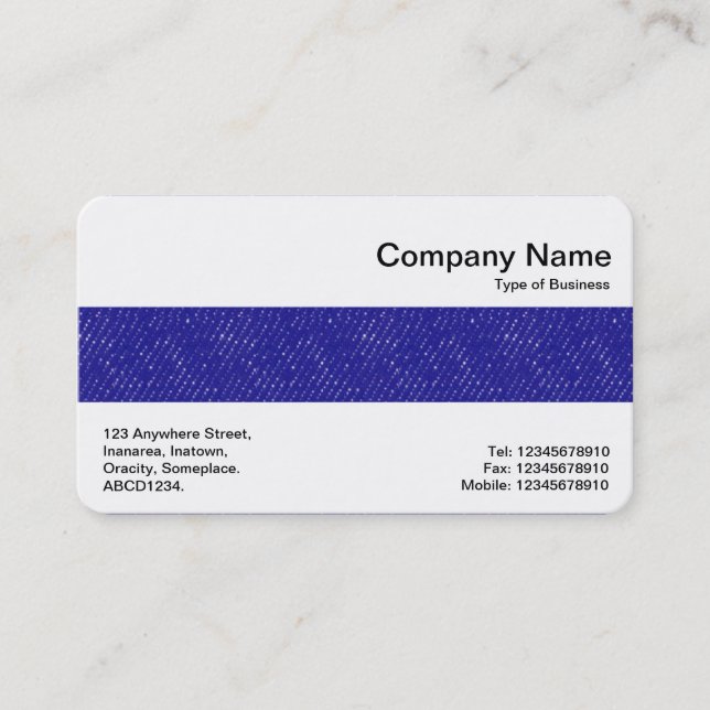 Carte De Visite Middle Band - Denim Bleu (Devant)