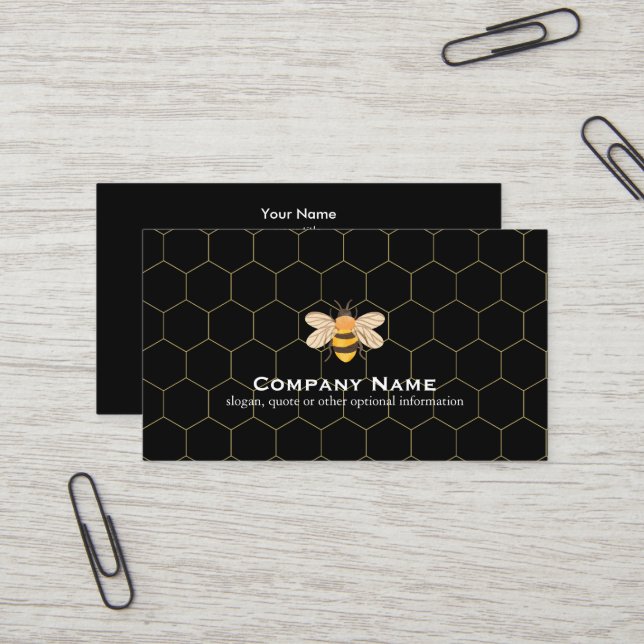 Carte De Visite Miel d'abeille (Devant/Arrière en situation)
