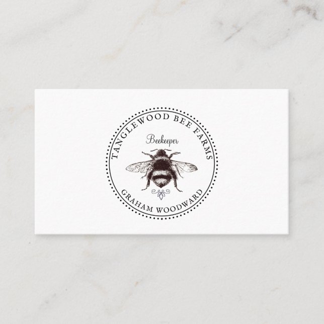 Carte De Visite Miel rustique Apiary Beekeeper Produits miel (Devant)