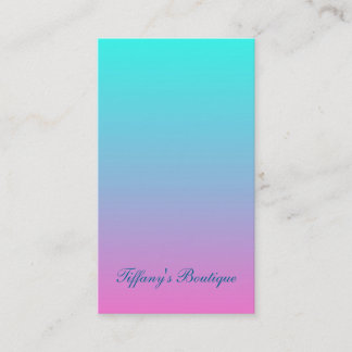 Carte De Visite mignon caisson ombre sirène rose Fuchsia turquoise