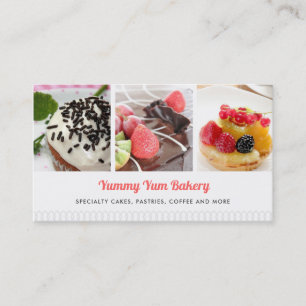 Carte de visite mignon de boulangerie avec 4