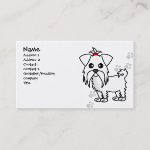 Carte de visite mignon de chien maltais