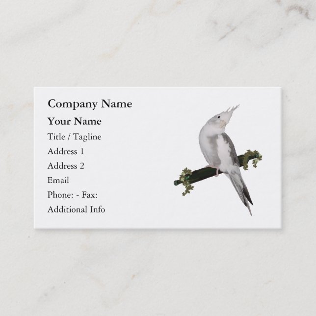 Carte de visite mignon de Cockatiel (Devant)