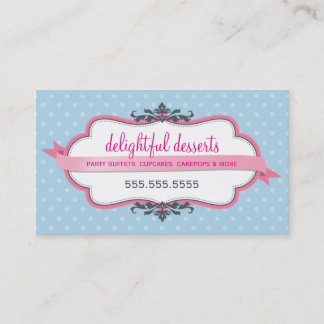 CARTE DE VISITE mignon élégant rose pastel bleu pâ