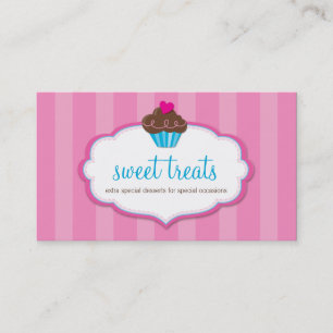 CARTE DE VISITE mignon gras cupcake rose
