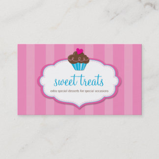 CARTE DE VISITE mignon gras cupcake rose