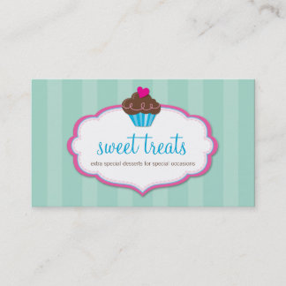 CARTE DE VISITE mignon gras cupcake rose menthe ve