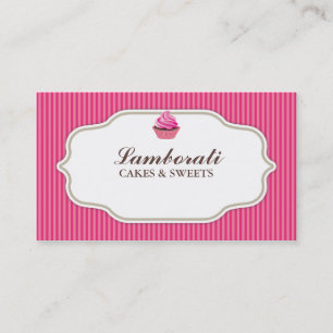 Carte De Visite Mignon moderne élégant de rose de boulangerie de
