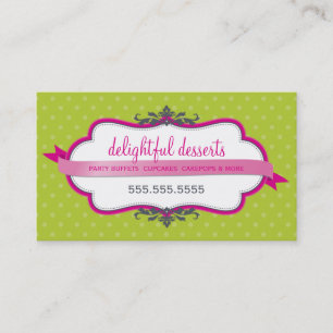 CARTE DE VISITE mignon style fuschia rose chaux ve
