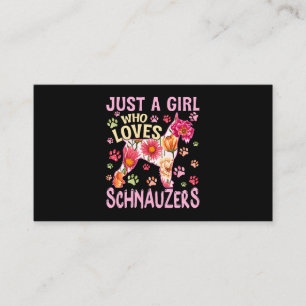 Carte De Visite Mignonne Amoureux des chiens Juste Une Fille Qui A