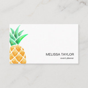 Carte De Visite mignonne ananas aquarelle art fruit tropical