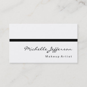 Carte de visite mignonne calligraphiée en noir et 