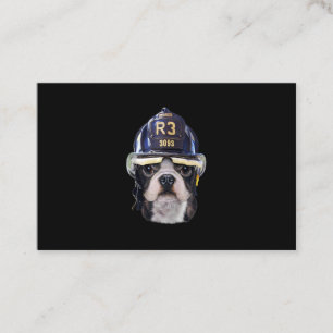Carte De Visite Mignonne Chien de taureau français portant un casq