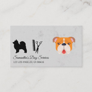 Carte De Visite Mignonne Chien Groomer Styliste Sheers